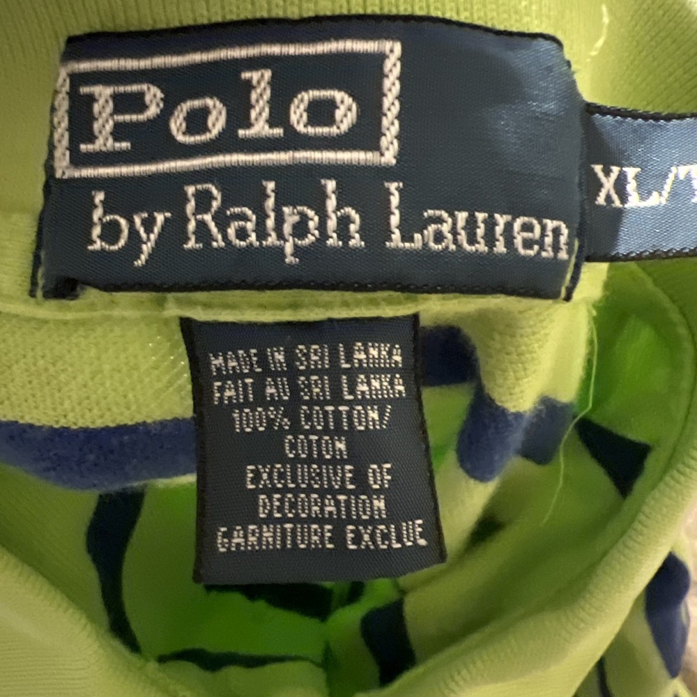 Lot Of 2 Polo Ralph Lauren Striped Short Sleeve Polo Shirts Men's Size XL - Picture 15 of 15